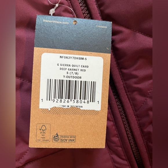 NWT North Face | Girls Sierra Quilted Cardigan Coat - Picture 5 of 5